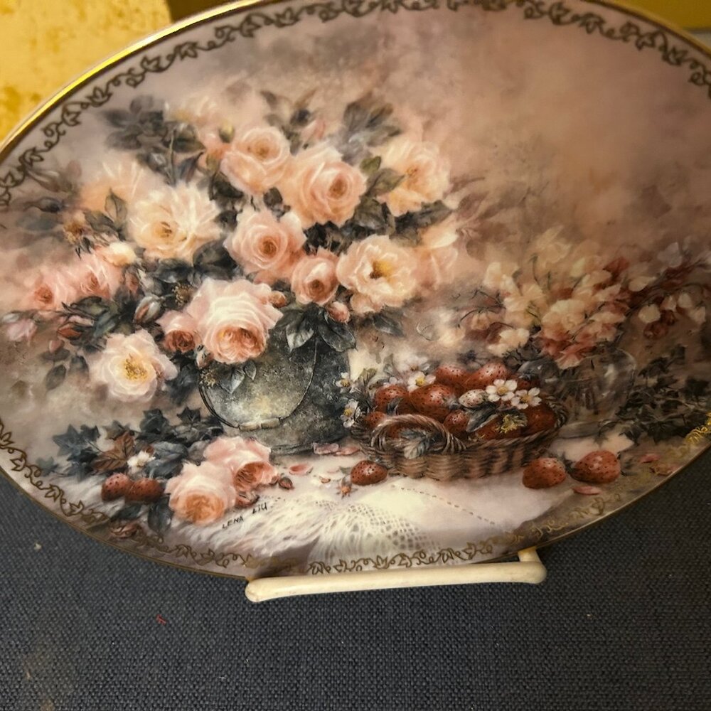 Vintage Lena Liu Garden Pleasures  Plate  Porcelain "Country Accents" limited ed - Picture 3 of 5